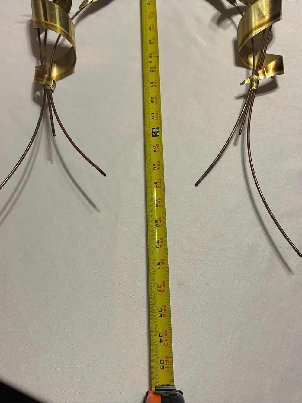 VINTAGE Home Interiors Gold / brass Wheat wall hanging 3 piece set